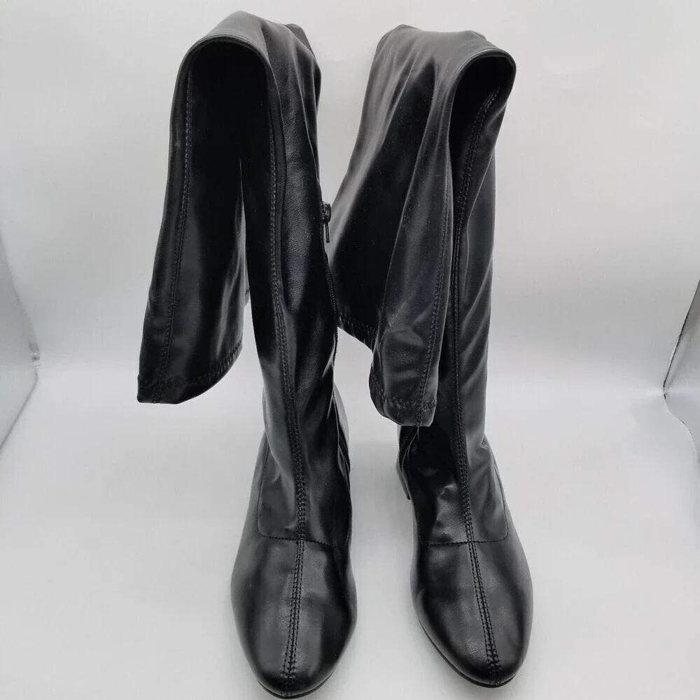 Journee Collection Womens Black Block Heel Melika Over the Knee  Boots  7‎ XWC